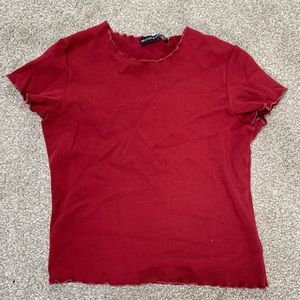 Brandy Melville crop top with ruffle lining